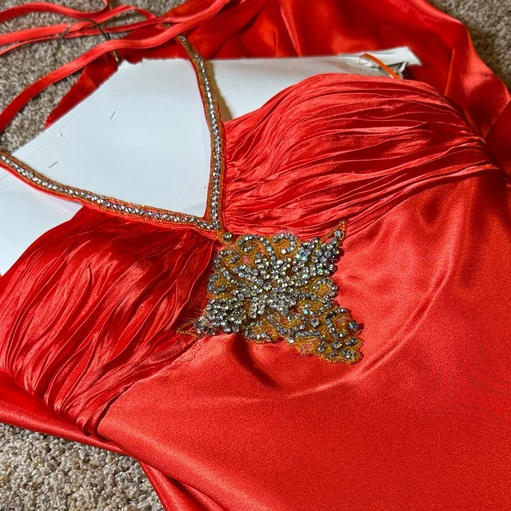 Morgan & Co. Strapless Red Gown - Picture 6 of 8